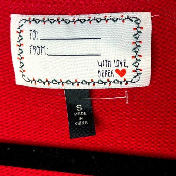 DEREK HEART Mrs. Santa Ugly Christmas Sweater Dress With Tulle Size Small - Picture 6 of 7